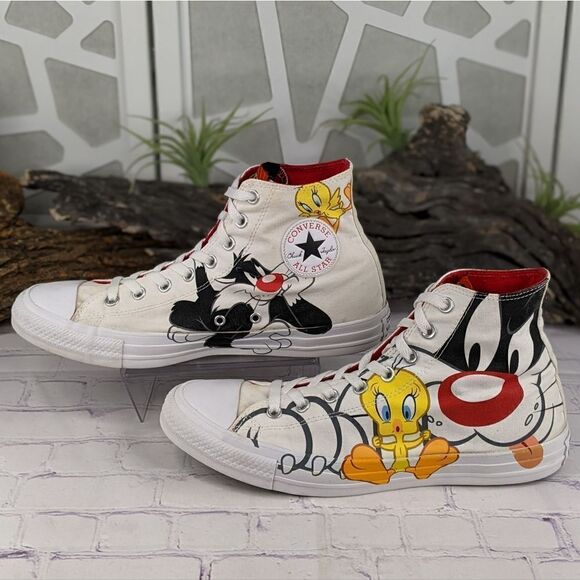 Converse Looney Tunes x Chuck Taylor All Star Hi 'Sylvester & Tweety' Sneakers - Picture 6 of 13